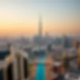 An aerial view of Dubai's skyline showcasing iconic real estate developments