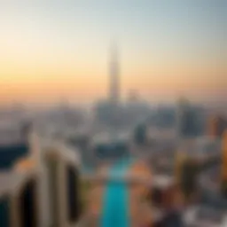 An aerial view of Dubai's skyline showcasing iconic real estate developments