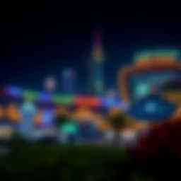 Global Village Dubai night view