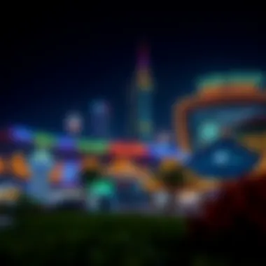 Stunning Nightscape of Global Village Dubai Global Village Dubai night view