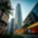 Exterior view of Grosvenor Business Tower in Business Bay