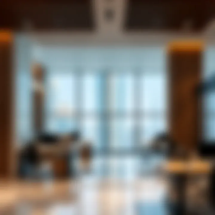 Interior workspace design inside Grosvenor Business Tower