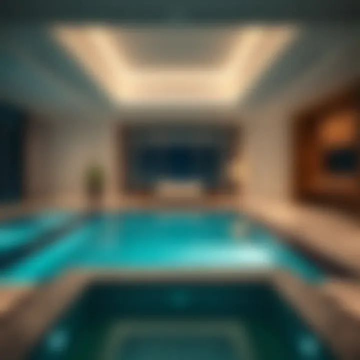 Elegant hotel suite with access to a private pool