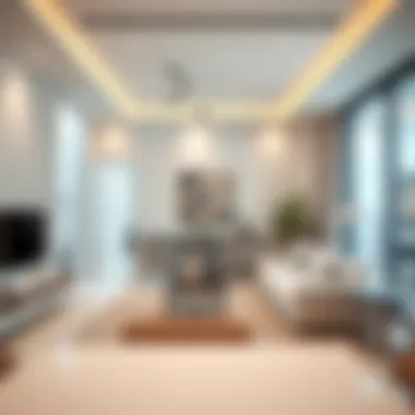 Modern apartment interior highlighting contemporary design