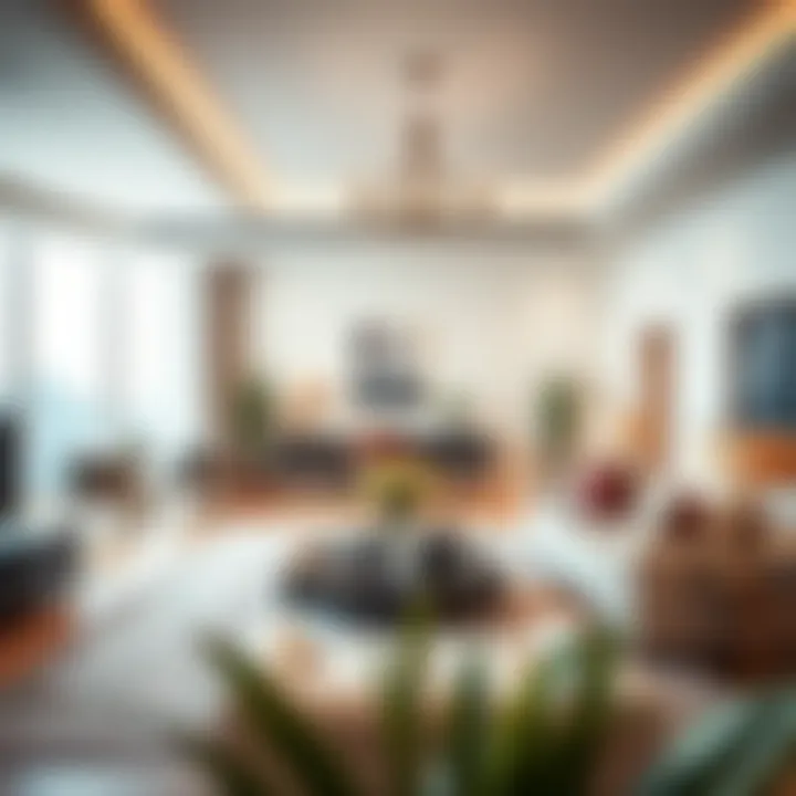 Luxurious living room inside a hotel apartment with elegant decor