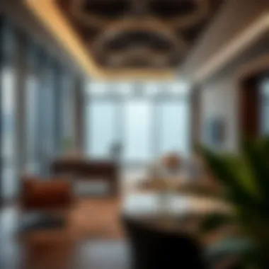 Sophisticated office space blending functionality with aesthetics