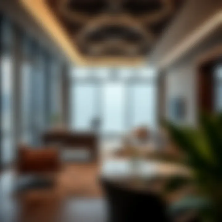 Sophisticated office space blending functionality with aesthetics