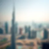 Aerial view of Dubai's skyline showcasing iconic real estate developments
