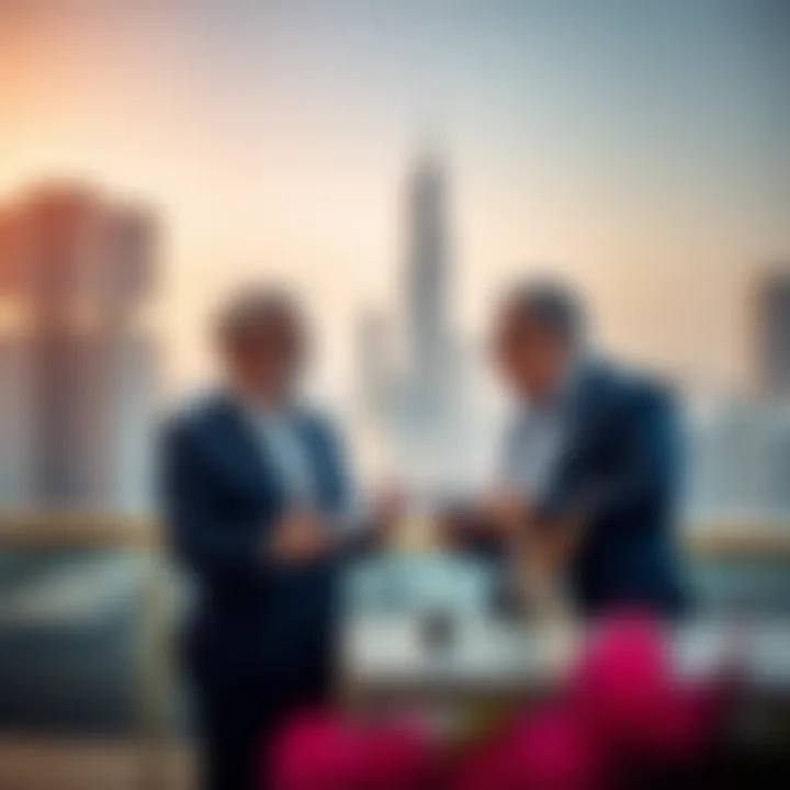 Real estate agent discussing opportunities with a prospective investor