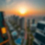 Aerial view of JLT Cluster Q showcasing modern architecture