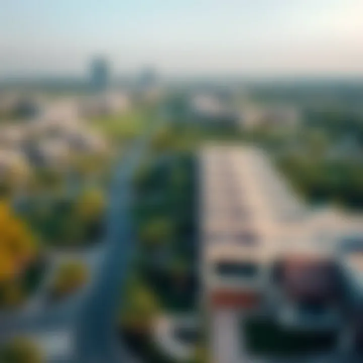 Aerial view of Jumeirah Park showcasing the lush greenery and modern villas