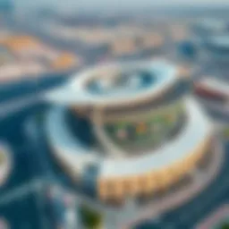 Aerial view of Mag Eye Meydan showcasing its stunning architecture