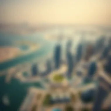 Aerial view of Marina City showcasing its skyline and waterfront
