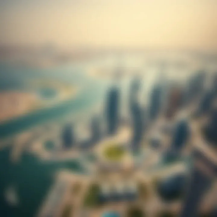 Aerial view of Marina City showcasing its skyline and waterfront