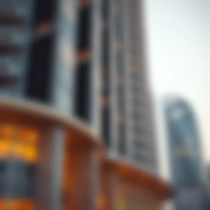 Architectural details of a prominent building in Marina City