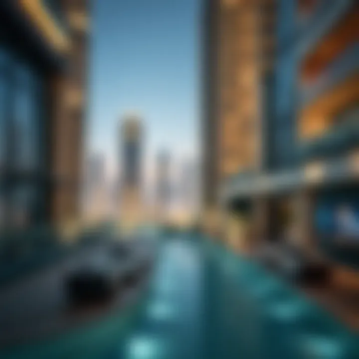 Luxurious residential living spaces in Marina City