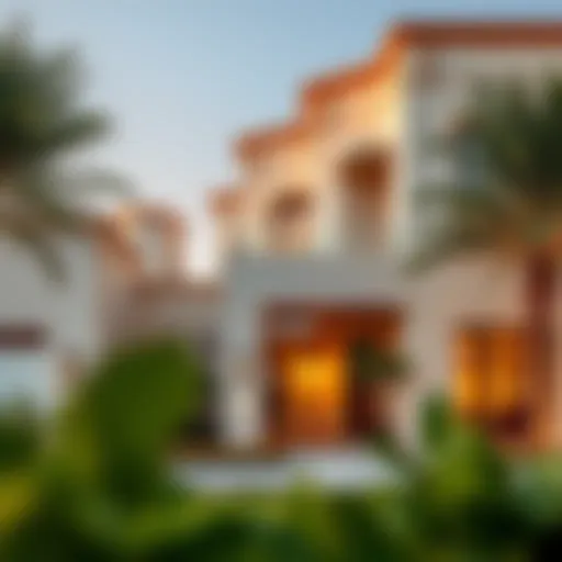 Elegant architectural design of Mushrif Village Villas showcasing modern aesthetics