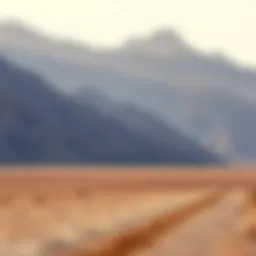 Majestic mountain range in Ras Al Khaimah