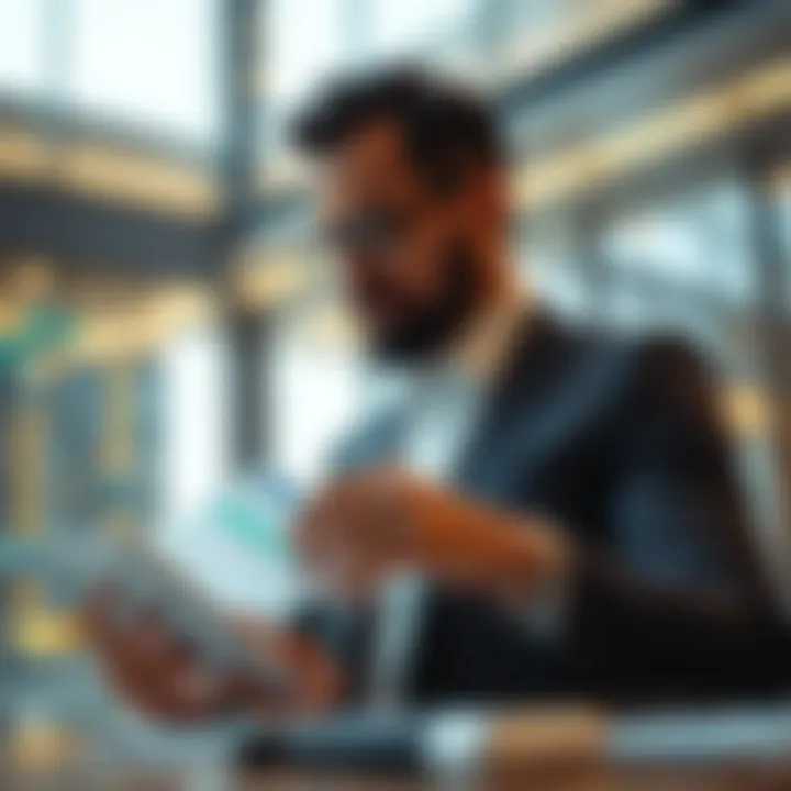 Market Analysis for Investors Entrepreneur analyzing market trends on a digital tablet