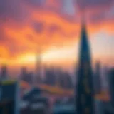 A skyline view of Dubai showcasing modern architecture