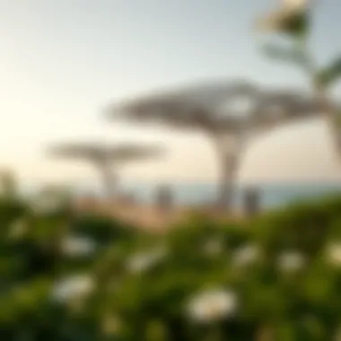 Artistic Fusion in Nature at Noor Island Art installations enhancing the natural landscape of Noor Island