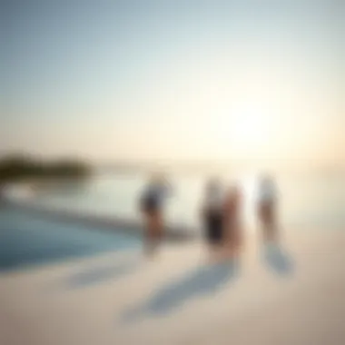 Tranquil Exploration at Noor Island Visitors enjoying the tranquil environment of Noor Island