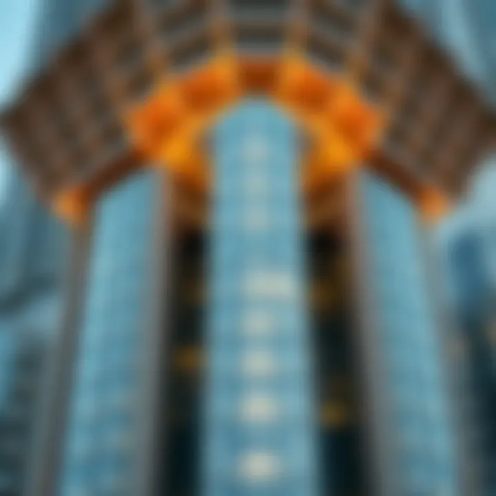 Architectural Details of Nuaimiya Tower Close-up of Nuaimiya Tower highlighting architectural details and design