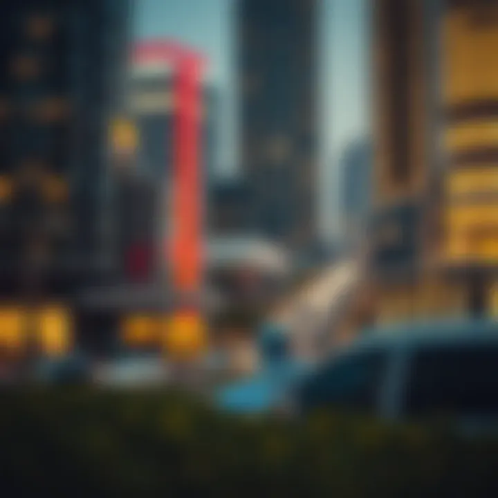 Nearby Amenities of Nuaimiya Tower Map showing nearby amenities and infrastructure related to Nuaimiya Tower