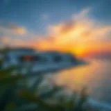 Breathtaking sunset view over Nurai Island showcasing luxury villas