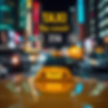 Infographic illustrating taxi payment options