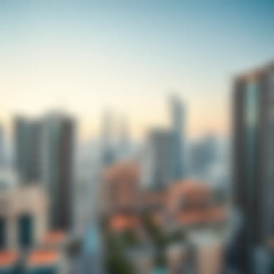 Panoramic view of Dubai skyline showcasing modern architecture