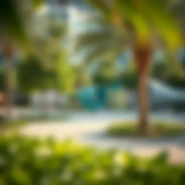 Community park in Jumeirah Village Circle featuring recreational facilities