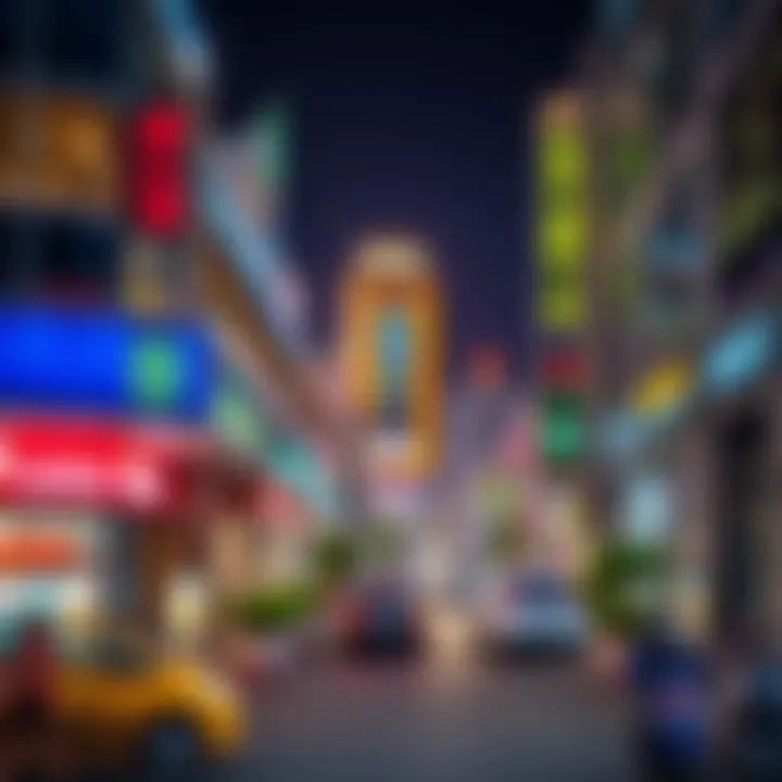 Vibrant street view of Al Barsha with shops and amenities