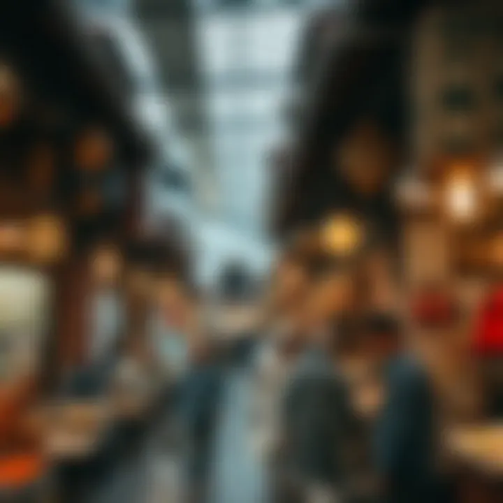 Bustling souk in Deira showcasing traditional goods