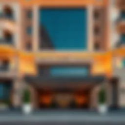 Elegant architectural facade of Sunset Hotel Deira