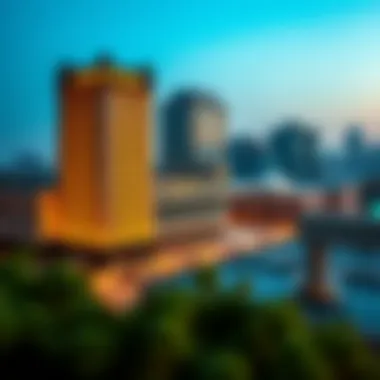 Panoramic view of Burjuman district featuring the Sunshine Building