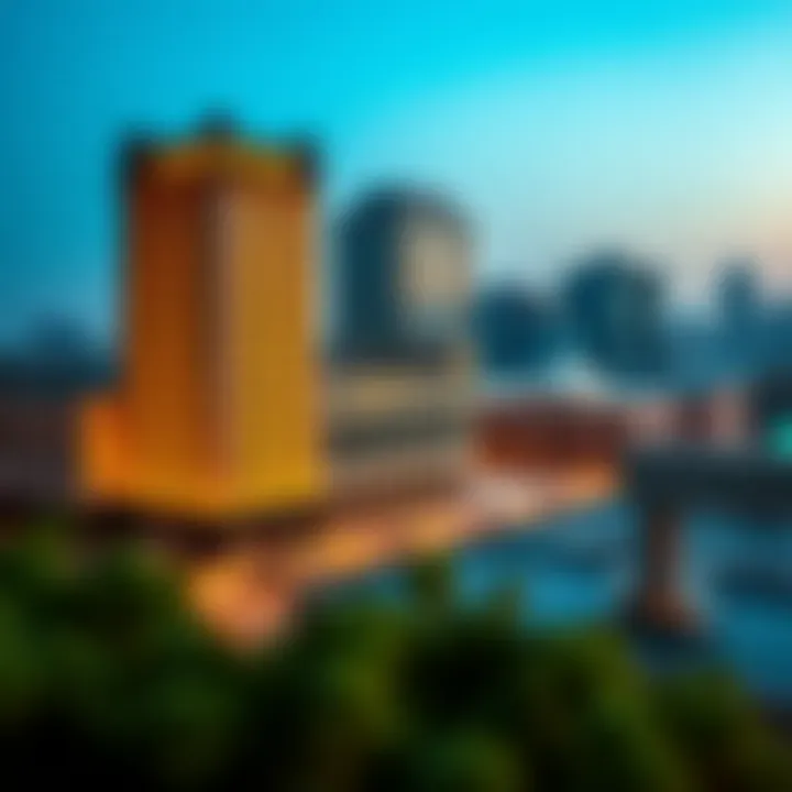 Panoramic view of Burjuman district featuring the Sunshine Building