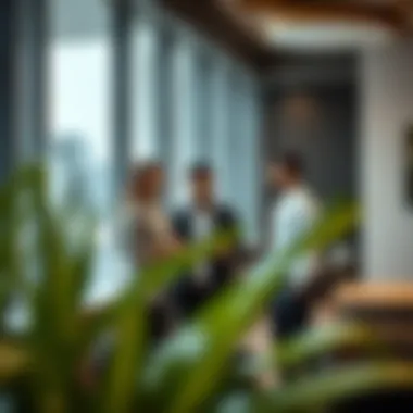 Client-Centric Approach of Tameem House Building Engaging client interaction at Tameem House Building’s office demonstrating customer-centric approach.