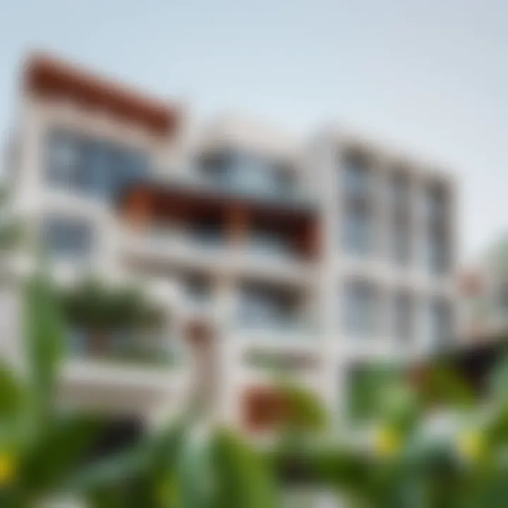 Modern Aesthetics of Tameem House Building Elegant architectural design of Tameem House Building showcasing modern aesthetics.