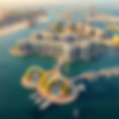 Aerial view showcasing the stunning waterfront architecture of The Cove Emaar