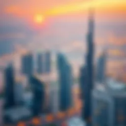 Aerial view of Dubai's skyline highlighting residential towers