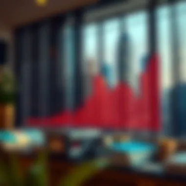 Graph showing fluctuations in Dubai real estate prices