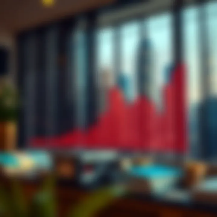 Graph showing fluctuations in Dubai real estate prices