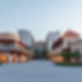 A panoramic view of Muwaileh showcasing modern architecture and traditional elements