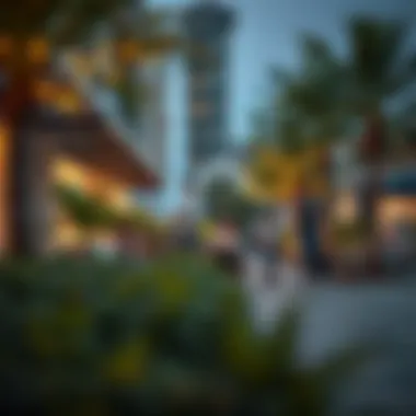 Lifestyle scene in Tilal City with families enjoying outdoor spaces