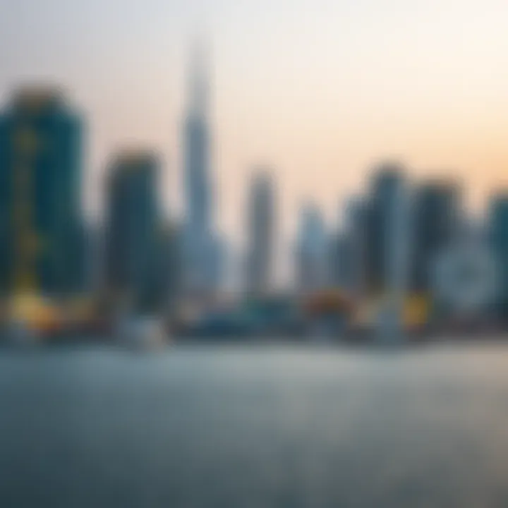 Dubai skyline with real estate focus
