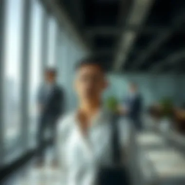 Business professionals in Dubai adhering to workplace attire standards