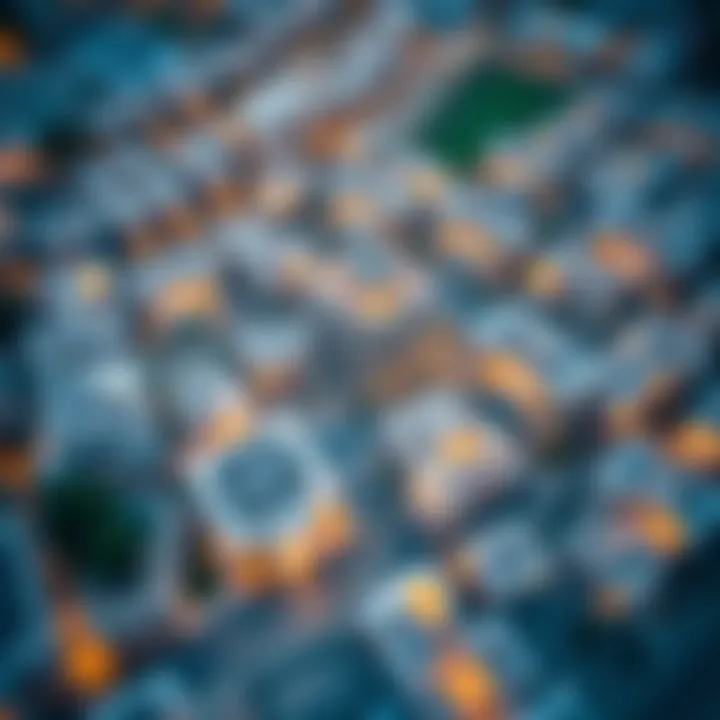 Aerial view of Frij Al Murar showcasing residential areas