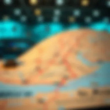 Detailed map showcasing logistics and routes for movers in Abu Dhabi