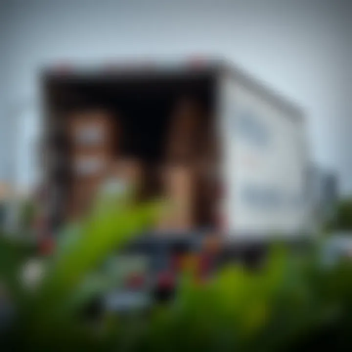 A well-organized moving truck loaded with boxes, symbolizing efficiency